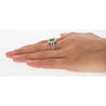 2.06 Carat Old Mine Muzo Colombian Emerald & Diamond Halo with Split Shank 18K Ring