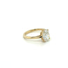 2.06 Carat Oval Cut Lab Grown Diamond CVD Ring in 14K Yellow Gold Low Profile Setting