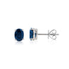 2.15 Carat Oval Cut Natural Sapphire 14K Gold Hypoallergenic Stud Earrings