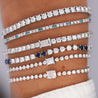 2.4 Carat Round and Baguette Lab Grown Diamond Tennis Bracelet