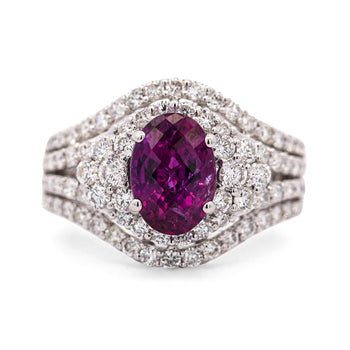 2.40 Carat No Heat Purple Sapphire & Diamond Gold Cocktail Ring – Assay Jewelers