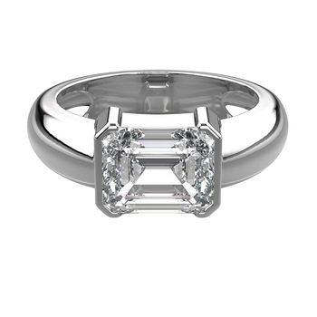 2.5 Carat Emerald Cut Lab Grown Diamond East-West Ring – Assay Jewelers
