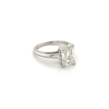 2.54 Carat G/VS1 Emerald Cut Lab Grown Diamond Ring in 14k White Gold | IGI Certified – Assay Jewelers