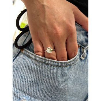 2.54 Carat G/VS1 Emerald Cut Lab Grown Diamond Ring in 14k White Gold | IGI Certified – Assay Jewelers