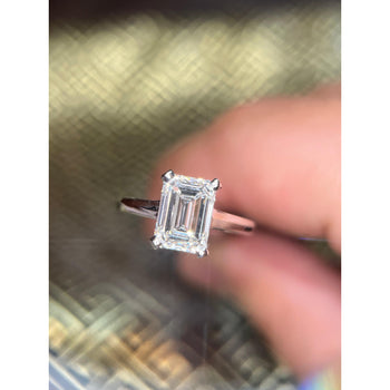 2.54 Carat G/VS1 Emerald Cut Lab Grown Diamond Ring in 14k White Gold | IGI Certified – Assay Jewelers