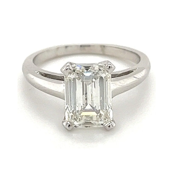2.54 Carat G/VS1 Emerald Cut Lab Grown Diamond Ring in 14k White Gold | IGI Certified – Assay Jewelers