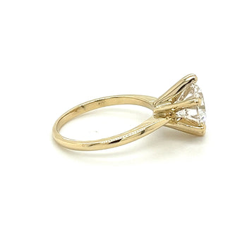 2.60 Carat Lab Grown 14K Yellow Gold 6-Prong Solitaire Diamond Engagement Ring – Assay Jewelers
