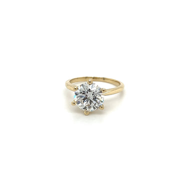 2.60 Carat Lab Grown 14K Yellow Gold 6-Prong Solitaire Diamond Engagement Ring – Assay Jewelers