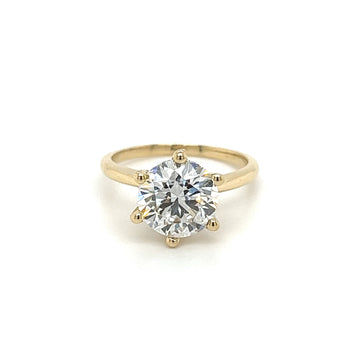 2.60 Carat Lab Grown 14K Yellow Gold 6-Prong Solitaire Diamond Engagement Ring – Assay Jewelers