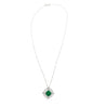 2.72 Carat GRS Certified Minor Oil Muzo Green Colombian Emerald Necklace in 18k White Gold