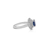 2.8 Carat Oval Blue Sapphire and Diamond Ballerina Halo Ring