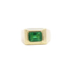 Karat Smaragd-Schliff Smaragd Herrenring in 18K Gold