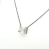 3 Carat Emerald Cut Lab Diamond Solitaire Necklace 14K Gold