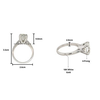 3 carat, G, VS2, IGI Certified Elongated Cushion Lab Diamond Ring – Assay Jewelers