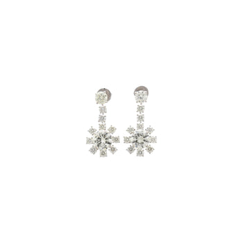 30 Carat White Diamond Necklace and Earrings 18K Set Certified Round-Brilliant – Assay Jewelers
