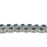 36 Carat Oval Cut Blue Sapphire & Diamond Choker Necklace in 18K White Gold