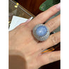 36.40 Carat Ceylon Star Cabochon Sapphire and Diamond GRS Certified 18K Ring