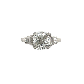 3.02 carat H/VVS2 Cushion Lab Grown Diamond 3-Stone Platinum Ring – Assay Jewelers
