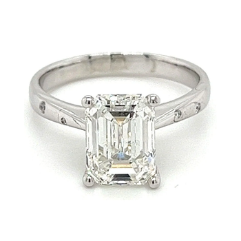 3.07 Carat Emerald Cut F/VS1 Lab Grown Diamond Engagement Ring – Assay Jewelers