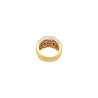 3.08 CTW Ruby and Diamond Cluster Band Ring in 18K Two Tone Gold