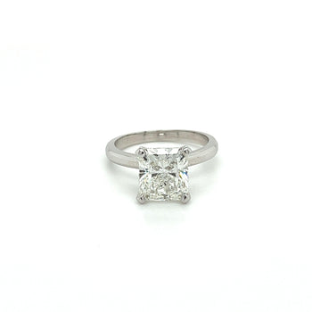Bague solitaire en diamant de laboratoire taille radiant de 3,20 carats – Assay Jewelers