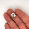 3.40 Carat Round Cut F/VS2 Lab Grown Diamond Solitaire Ring in 14K Yellow Gold