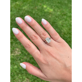 3.41 Carat Emerald Cut Lab Grown Diamond in Solitaire 14k White Gold Ring – Assay Jewelers