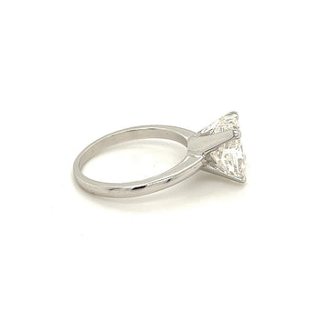 3.50 carat, G, VS2, 18k White Gold Solitaire Cushion Lab Diamond Ring – Assay Jewelers