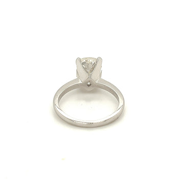 3.50 carat, G, VS2, 18k White Gold Solitaire Cushion Lab Diamond Ring – Assay Jewelers