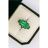 3.89 Carat Marquise Cut Colombian Emerald and Diamond 18K Ring