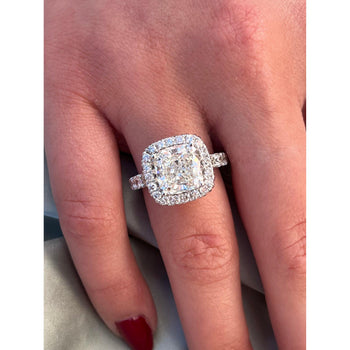 4 Carat Cushion-Cut, H color, VS1 Clarity, Lab Grown Diamond Engagement Ring – Assay Jewelers