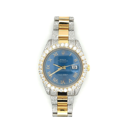 42mm Mens Rolex DateJust 2-Tone With Diamond Bezel/Bracelet