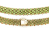 45 Carat Green Peridot Cluster Choker Necklace in 14K Yellow Gold