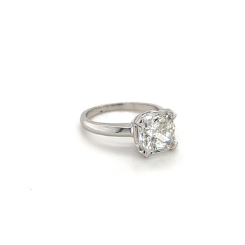 4.05 Carat Cushion Cut F Color VS1 Clarity Lab Grown Diamond Solitaire Ring – Assay Jewelers