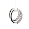 4.10 Carat Round Cut Lab Grown Diamond 14K White Gold Clip-On Hoop Earring