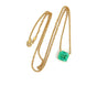 4.38 Carat Colombian Emerald in 18K Gold Floating Connecting Necklace