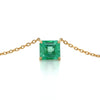 4.38 Carat Colombian Emerald in 18K Gold Floating Connecting Necklace