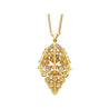 5 CTTW Diamond Cluster Multi Cut Pendant in 18K Yellow Gold Necklace