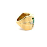 5 Carat Marquise Emerald & Baguette Diamond Channel 18K Gold Vintage Ring