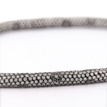 50 Carat Round Cut Diamond Cylinder Undulating Necklace in 18k – Assay Jewelers