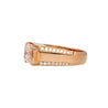 5.28 Carat Radiant Cut Vivid Pink Lab Diamond East West Half Bezel Ring