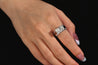 5.4 Carat Radiant Cut Lab Diamond Half Bezel East-West Unisex Ring