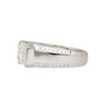 5.4 Carat Radiant Cut Lab Diamond Half Bezel East-West Unisex Ring