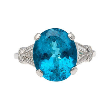 5.87 Carat Apatite and Diamond Platinum Cocktail Ring – Assay Jewelers