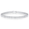 6 Karat Diamant Princess Cut Diamant Halb-Bügel Kanal Tennisarmband