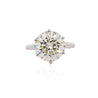 6.29 Carat Diamond 6-Prong Crown Basket Setting 14K White Gold Engagement Ring