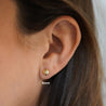 6mm Half Ball Sphere 14K Gold Diamond Cut Studs