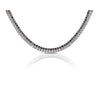 7 Carat Black and White Diamond Two Strand Necklace in 18k White Gold