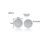 8MM-10MM Circular Round Diamond Cluster Disc Stud Earrings in 18k White Gold