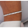 9-5 Carat Round & Emerald Cut Center Lab Diamond Tennis Bracelet in 18K